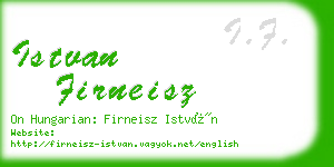 istvan firneisz business card